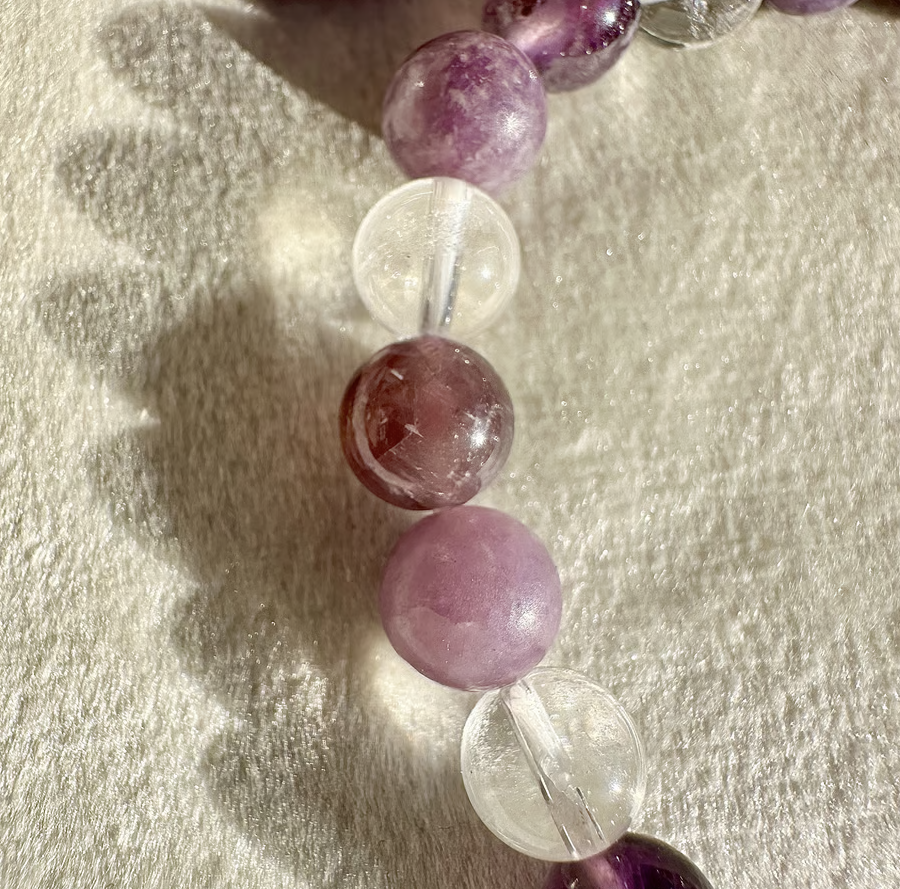CROWN CHAKRA 第七チャクラエネルギー天然石ブレスレットパワーストーン【パワーストーン4個おまけ付】