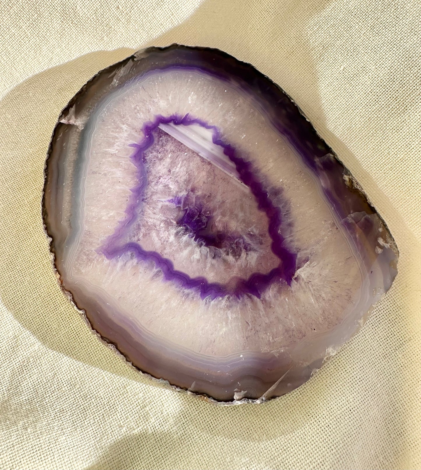 【送料込】アゲートプレートむらさき①