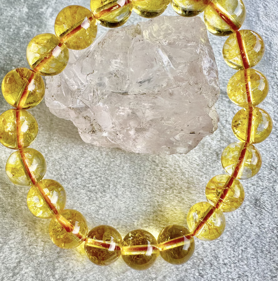 高品質シトリンブレスレット７−８mm