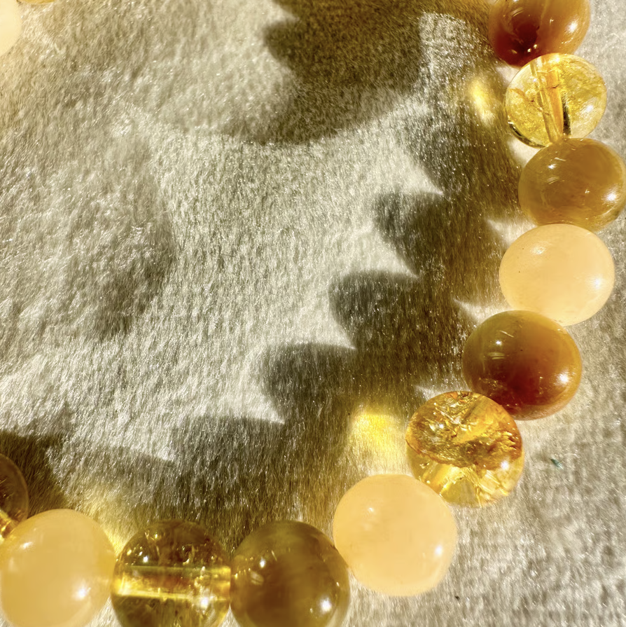 SOLAR PLEXUS CHAKRA 第三チャクラエネルギーブレスレット天然石パワーストーン【パワーストーン4個おまけ付】
