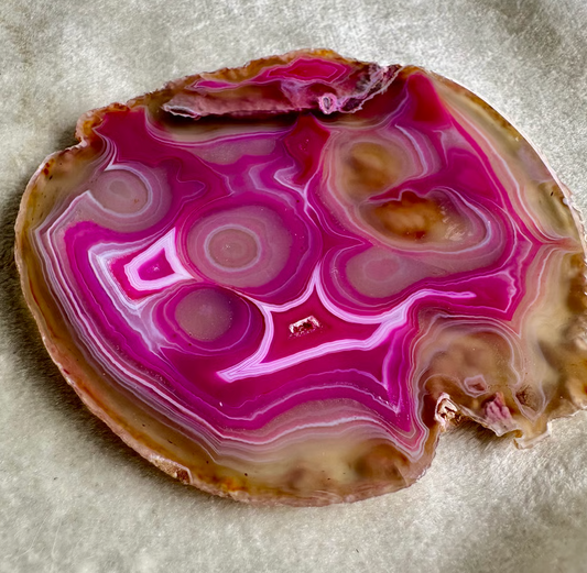 【スペイン発・全世界送料無料】アゲートプレートピンク【愛情運】