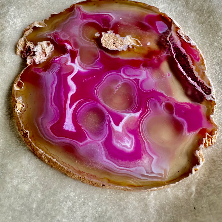 【スペイン発・全世界送料無料】アゲートプレートピンク【愛情運】