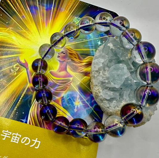 【スペイン発・全世界送料無料】オーラクオーツアメジスト10mm天然石パワーストーン