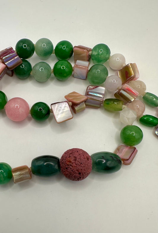 【スペイン発・全世界送料無料】ハンドメイドネックレスアゲートLAVA