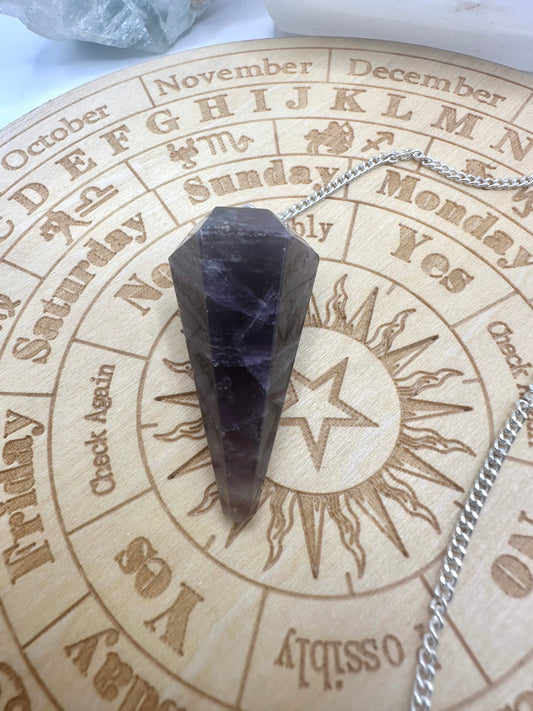 残2です🙇‍♀️【スペイン発・全世界送料無料】Magic Pendulum 潜在意識とつながるマジック・ペンデュラムセット【アメジスト】