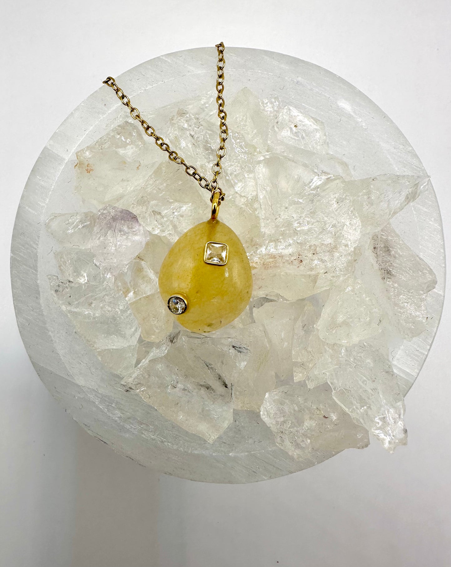 繁栄をテーマにした  イエローアベンチュリン・オリジナルデザインネックレス