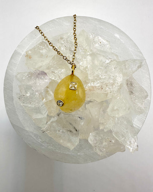 繁栄をテーマにした  イエローアベンチュリン・オリジナルデザインネックレス