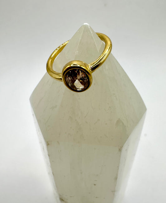 金運シトリンリング（サイズUS6）