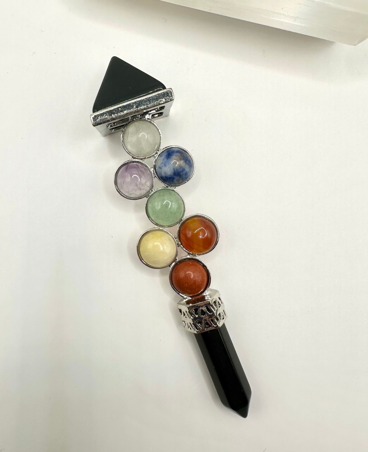 【スペイン発・全世界送料無料】魔法のチャクラワンド(ブラックオブシディアン)