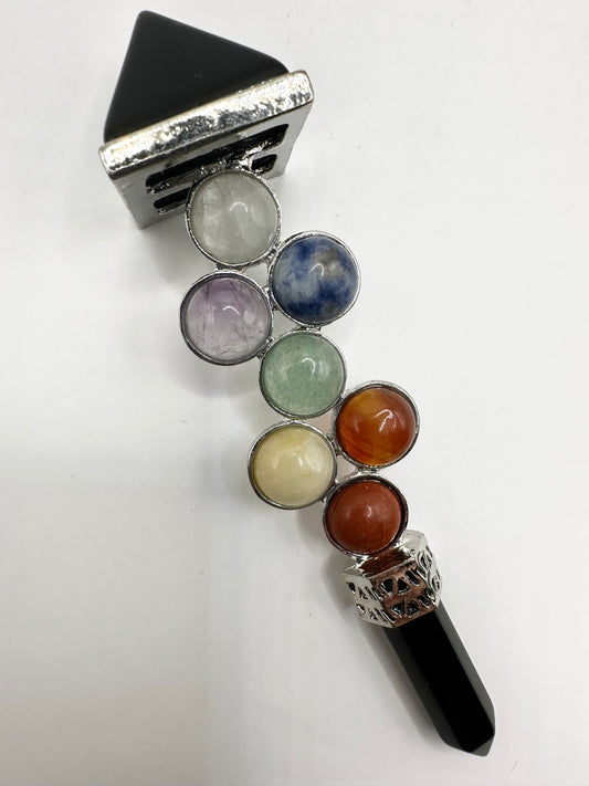 【スペイン発・全世界送料無料】魔法のチャクラワンド(ブラックオブシディアン)