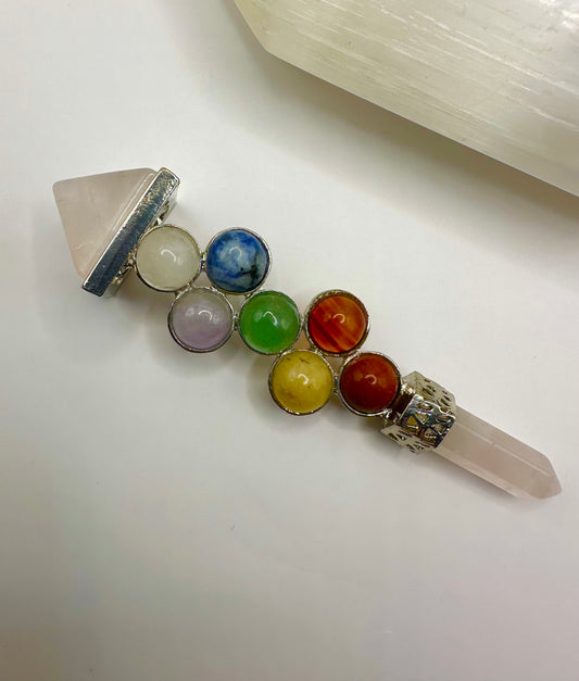 【スペイン発・全世界送料無料】チャクラの魔法のワンド(ローズクオーツ)