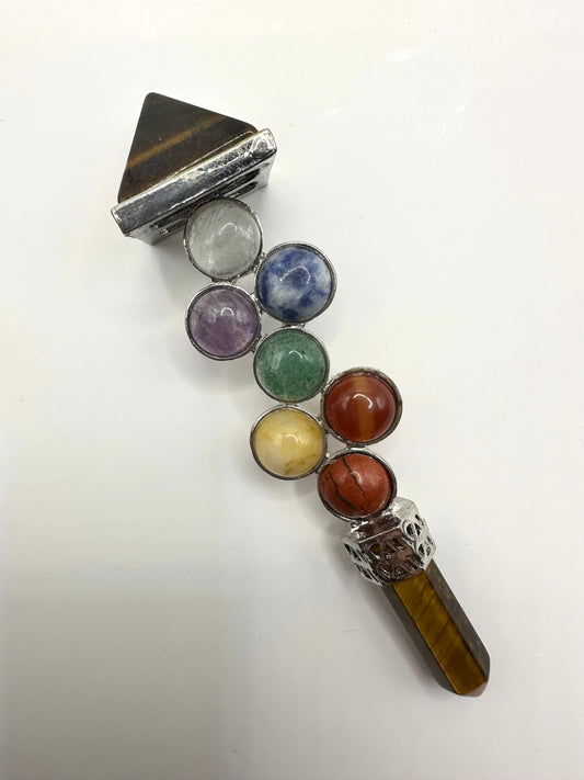 【スペイン発・全世界送料無料】チャクラの魔法のワンド(タイガーアイ)