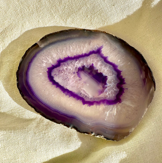 【送料込】アゲートプレートむらさき①