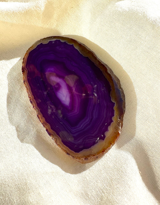 【送料込】アゲートプレートむらさき②