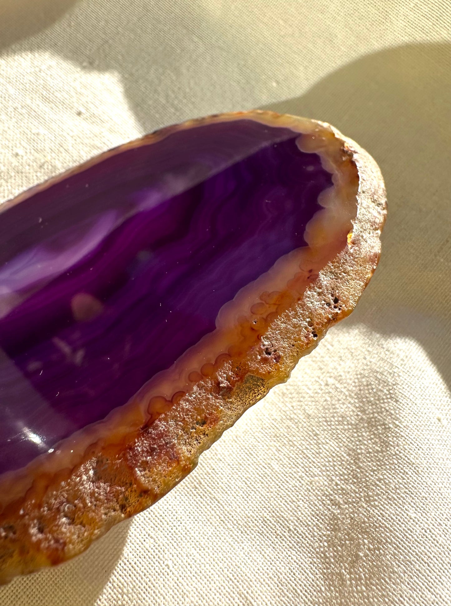 【送料込】アゲートプレートむらさき②