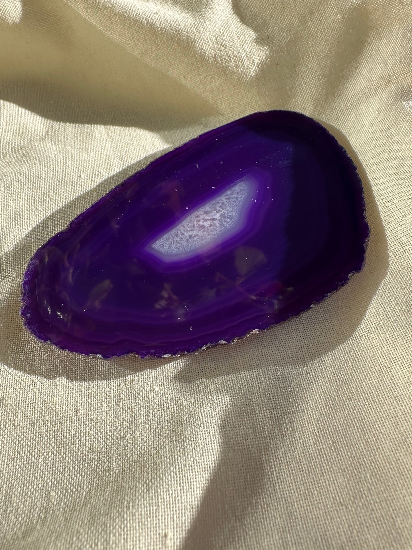 【送料込】アゲートプレートむらさき③