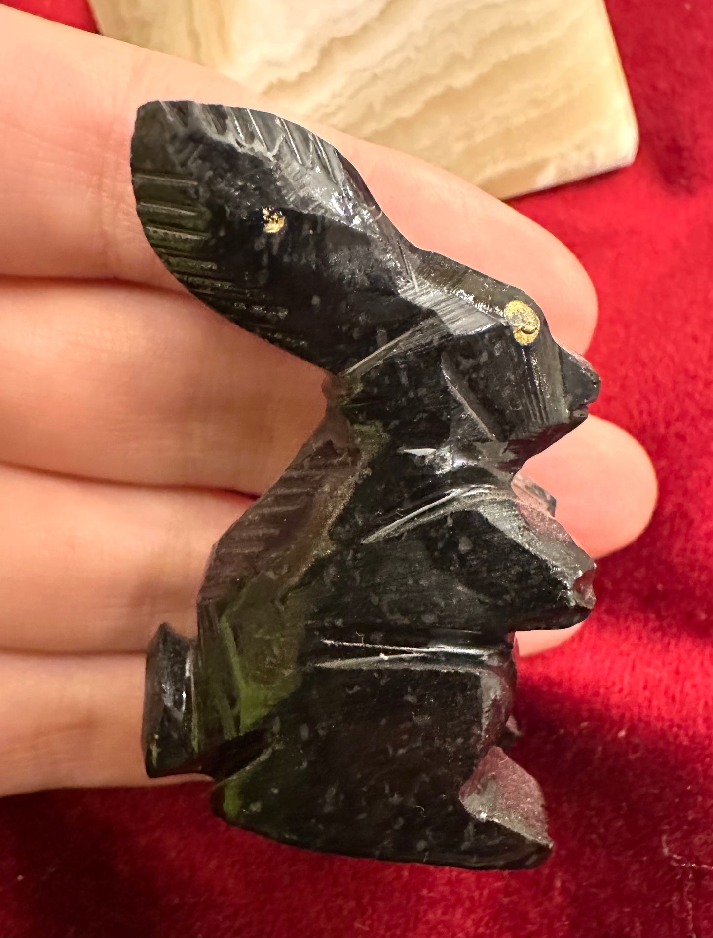 【訳あり品一点のみ送料込】オニキスうさぎ