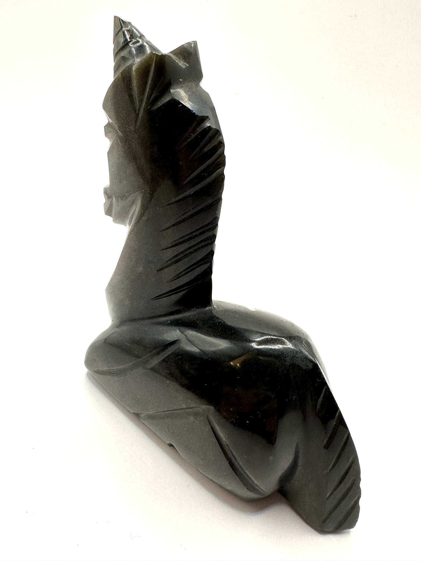 【スペイン発・全世界送料無料】ゴールドオブシディアンユニコーン