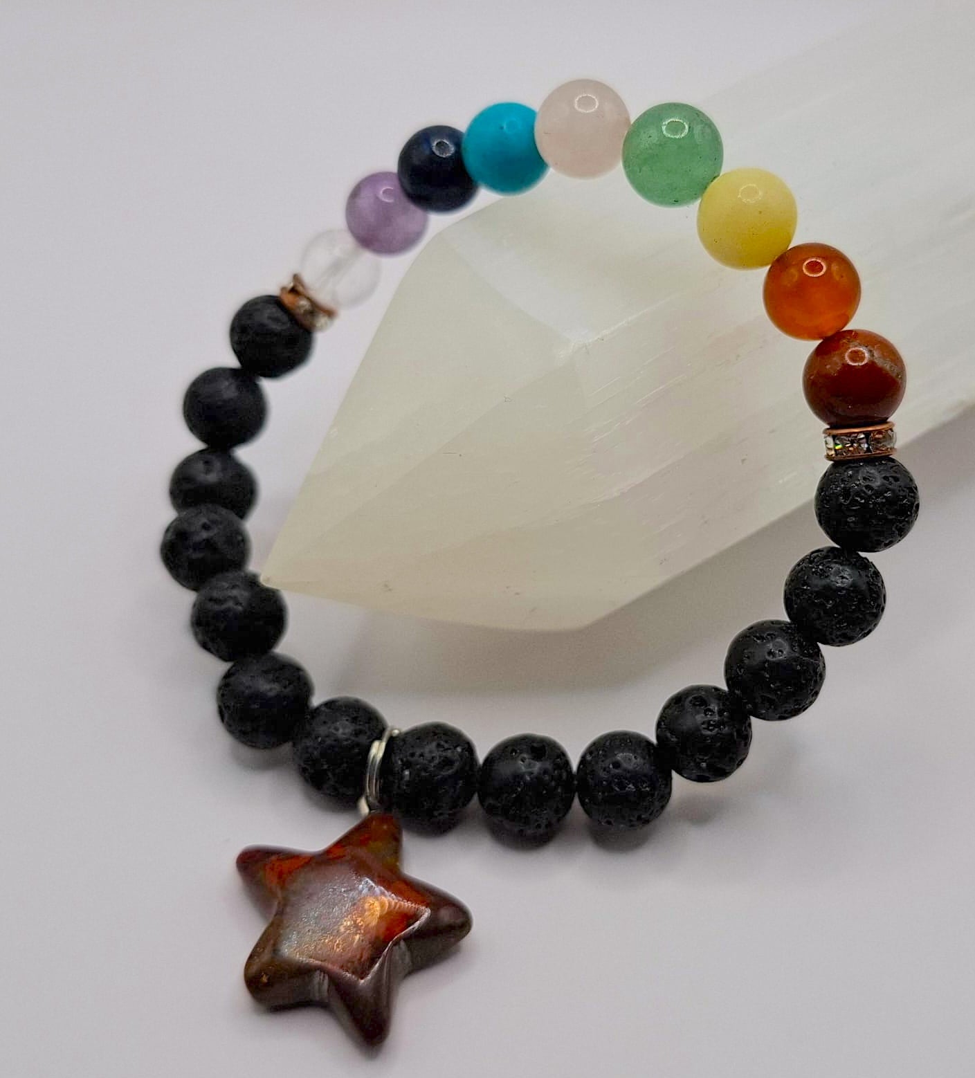 【スペイン発・全世界送料無料】チャクラエネルギー調整ブレスレット(レッドジャスパー)